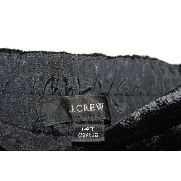 J. Crew Velvet Peyton Pull-On Pants Black Stretch Womens Size 14T 14 Tall H14624 - Picture 5 of 11